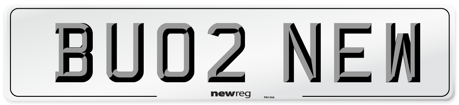BU02 NEW Number Plate from New Reg